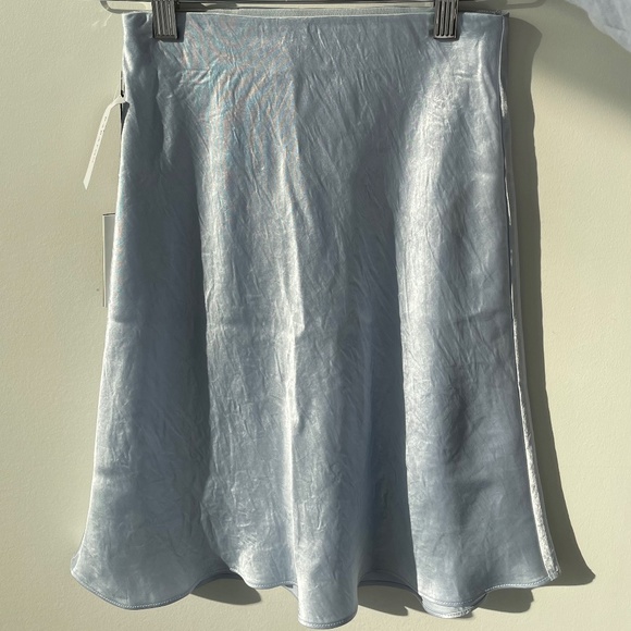 Slip Mini Skirt (Aritzia) Cement Blue - Picture 1 of 8